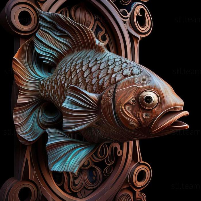 3D model Masked yulidochrome fish (STL)